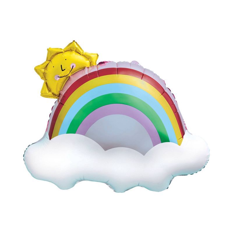slide 3 of 3, Rainbow Confetti Foil Balloon - Spritz™, 1 ct