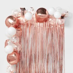 48ct Balloon Arch Garland Décor Kit with Backdrop Rose Gold - Spritz™
