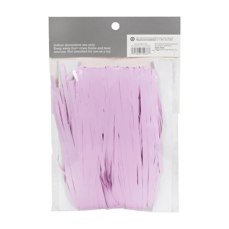 slide 2 of 3, Rainbow Confetti Fringe Backdrop Lavender - Spritz™, 1 ct