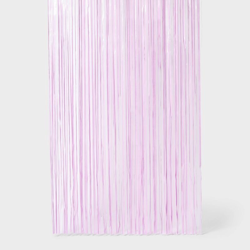slide 1 of 4, Rainbow Confetti Fringe Backdrop Lavender - Spritz™, 1 ct