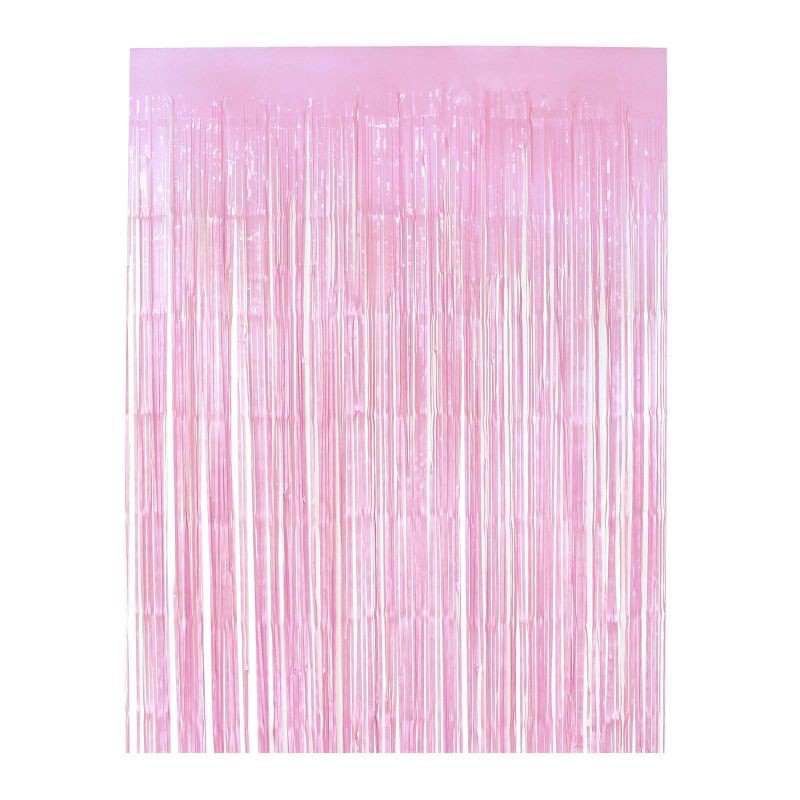 slide 4 of 4, Rainbow Confetti Fringe Backdrop Lavender - Spritz™, 1 ct