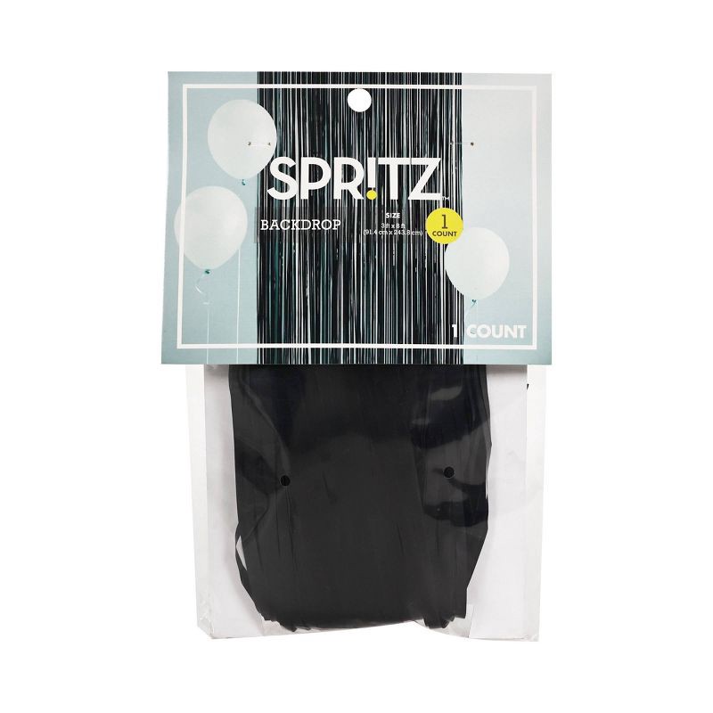 slide 2 of 4, Iridescent Backdrop Black - Spritz™, 1 ct