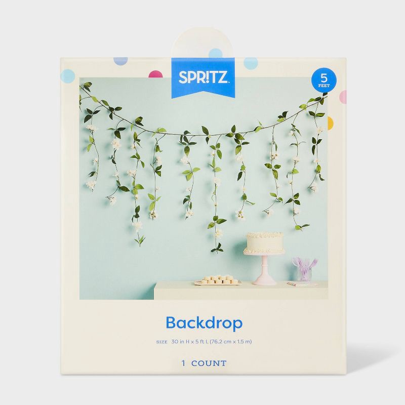 slide 4 of 4, Silk Leaf Backdrop - Spritz™, 1 ct