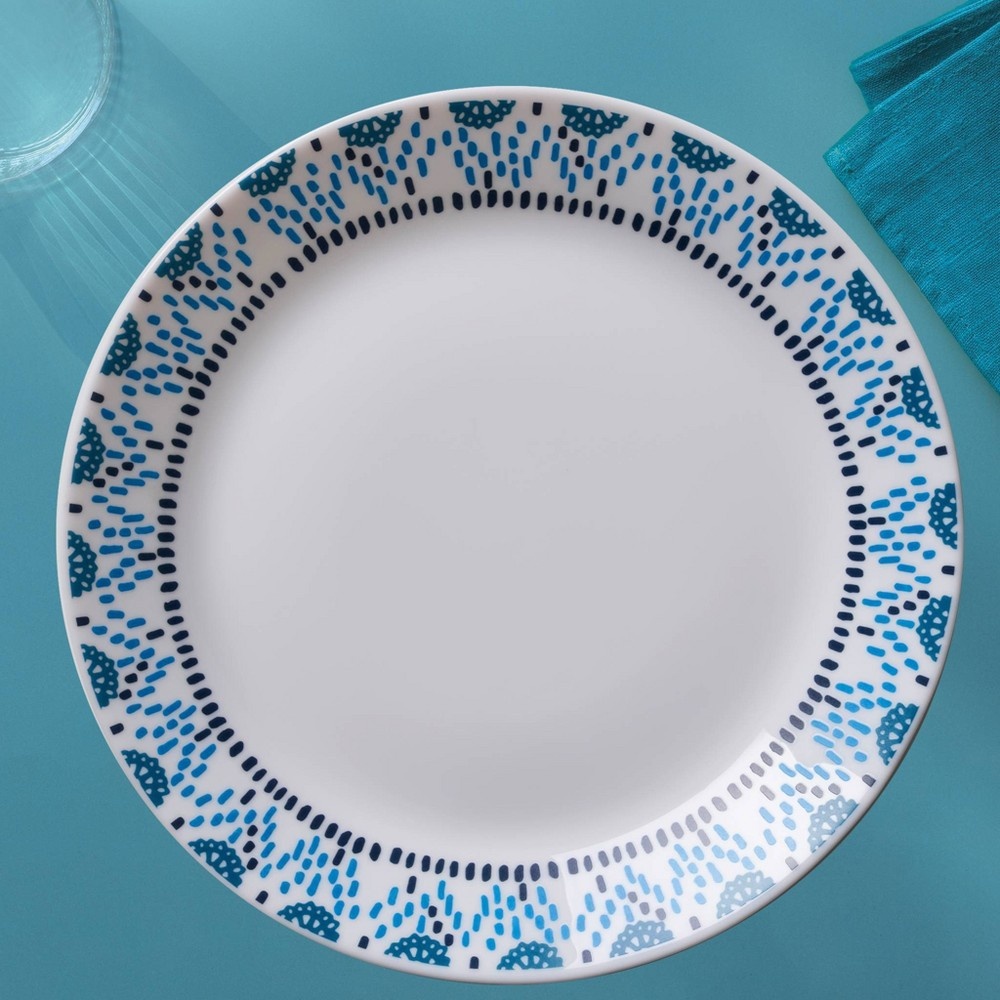 slide 6 of 7, Corelle Glass Azure Everyday Expressions Dinnerware Set, 12 ct