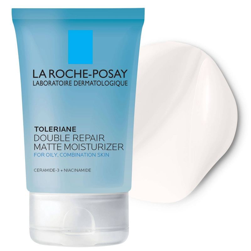 slide 2 of 9, La Roche Posay, Toleriane Double Repair Matte Face Moisturizer, Daily Gel Face Moisturizer with Ceramide and Niacinamide for Oily Skin - 3.38 fl oz, 3.38 fl oz