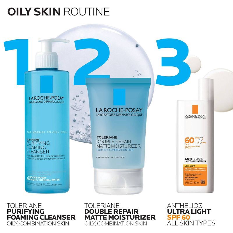 slide 6 of 9, La Roche Posay, Toleriane Double Repair Matte Face Moisturizer, Daily Gel Face Moisturizer with Ceramide and Niacinamide for Oily Skin - 3.38 fl oz, 3.38 fl oz