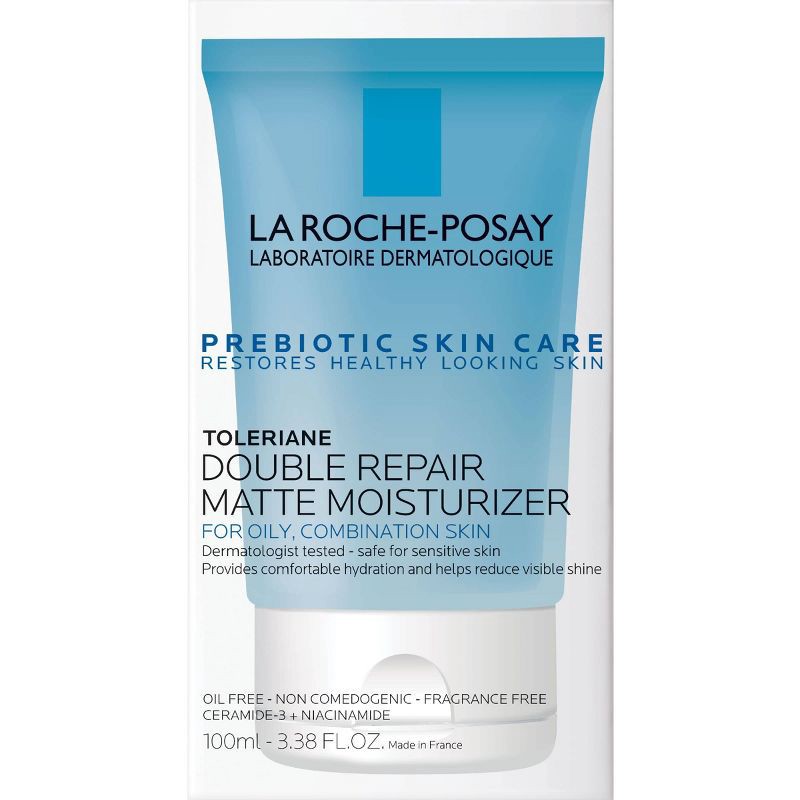 slide 8 of 9, La Roche Posay, Toleriane Double Repair Matte Face Moisturizer, Daily Gel Face Moisturizer with Ceramide and Niacinamide for Oily Skin - 3.38 fl oz, 3.38 fl oz