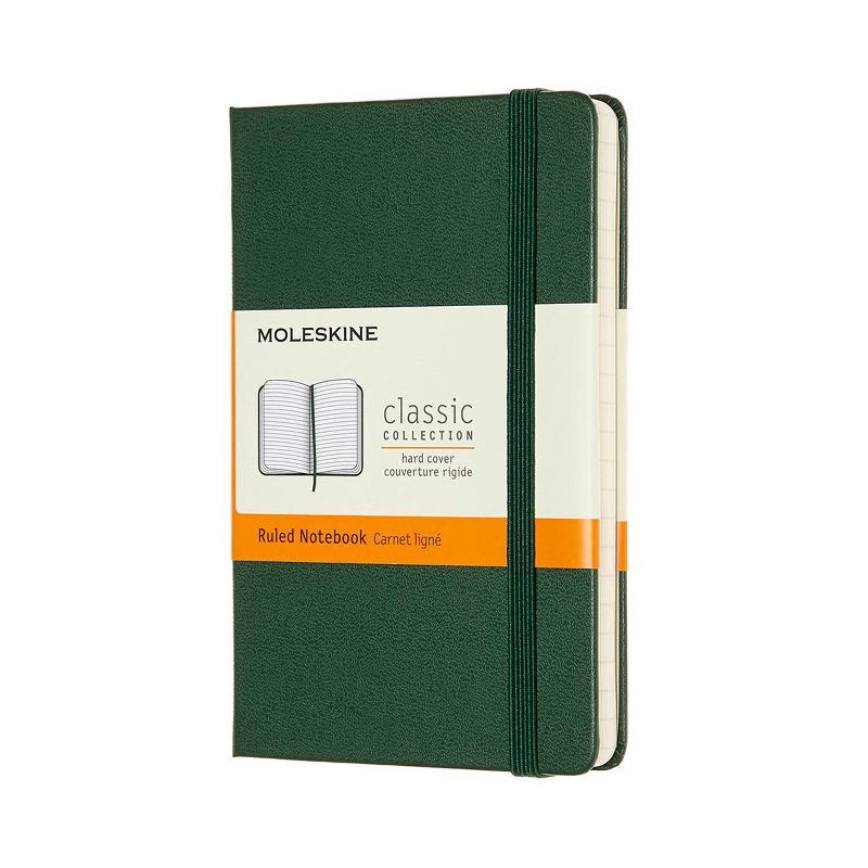 slide 1 of 6, Moleskine Ruled Notebook Classic Hardcover Myrtle Green, 1 ct