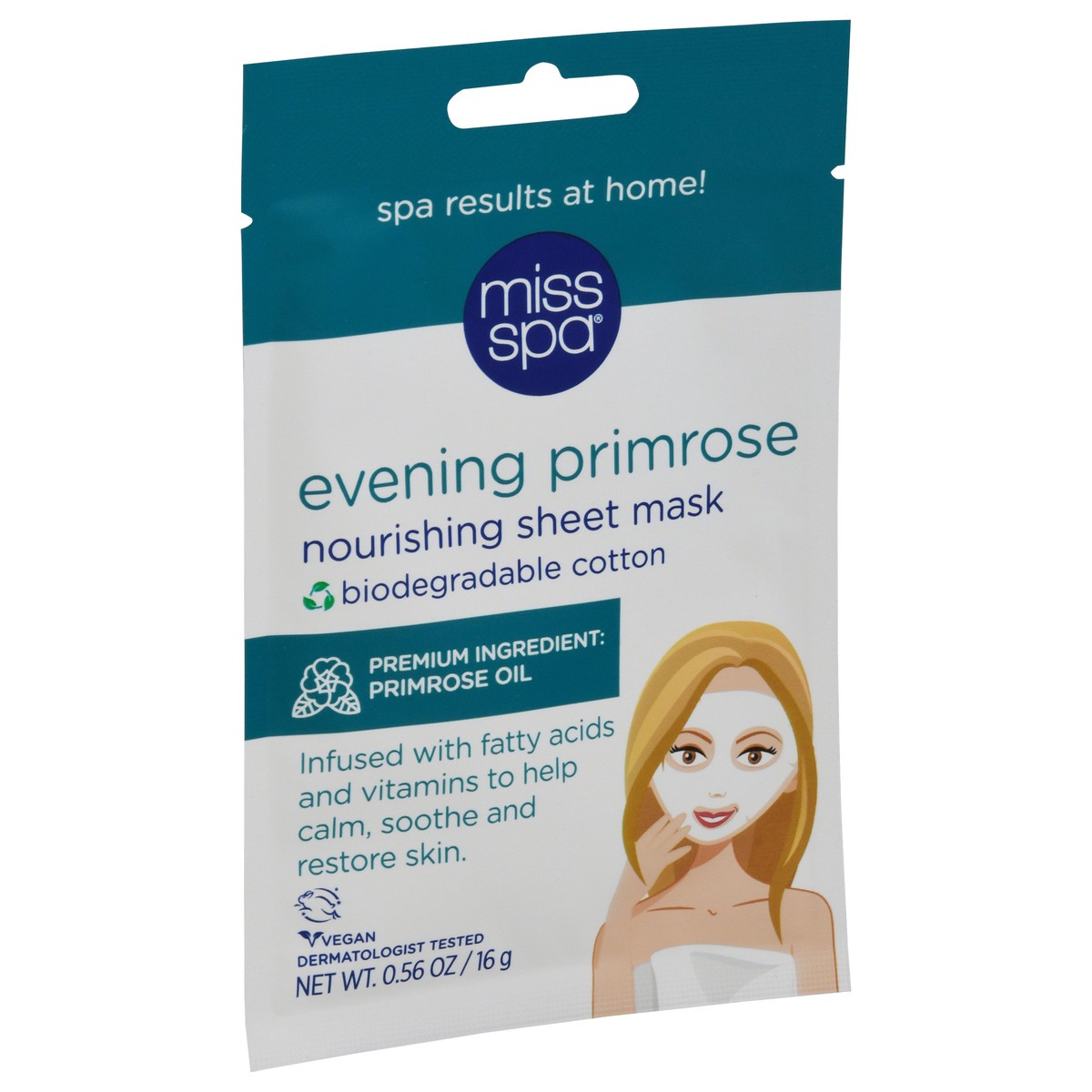 slide 8 of 12, Miss Spa Evening Primrose Nourishing Sheet Mask 0.56 oz, 0.56 oz