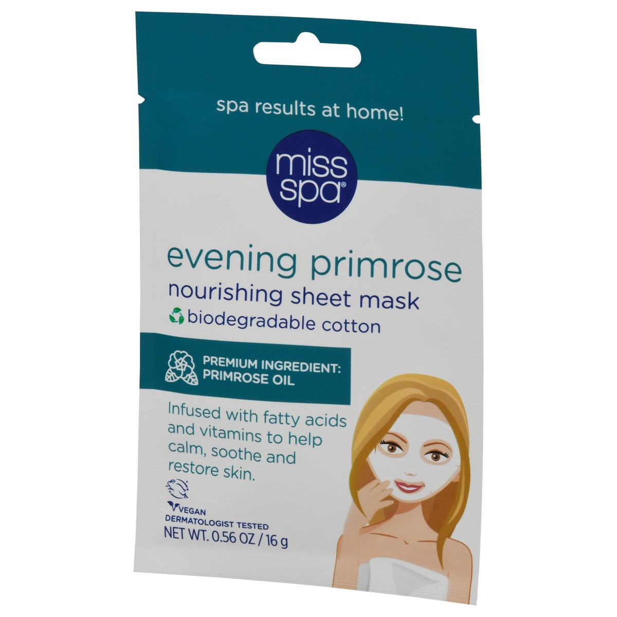 slide 11 of 12, Miss Spa Evening Primrose Nourishing Sheet Mask 0.56 oz, 0.56 oz