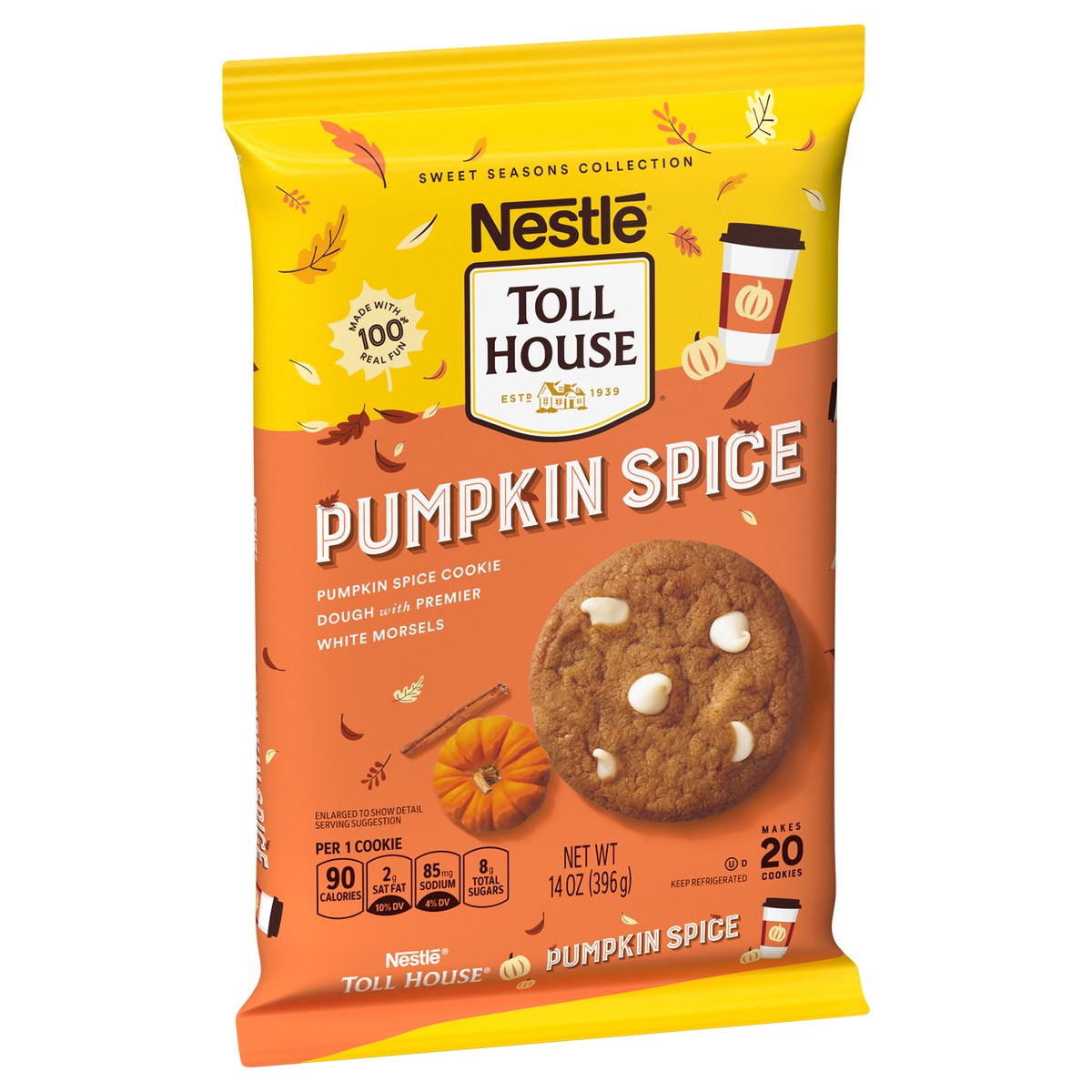 slide 9 of 9, Toll House Pumpkin Spice Refrigerated Cookie Dough, 14 oz