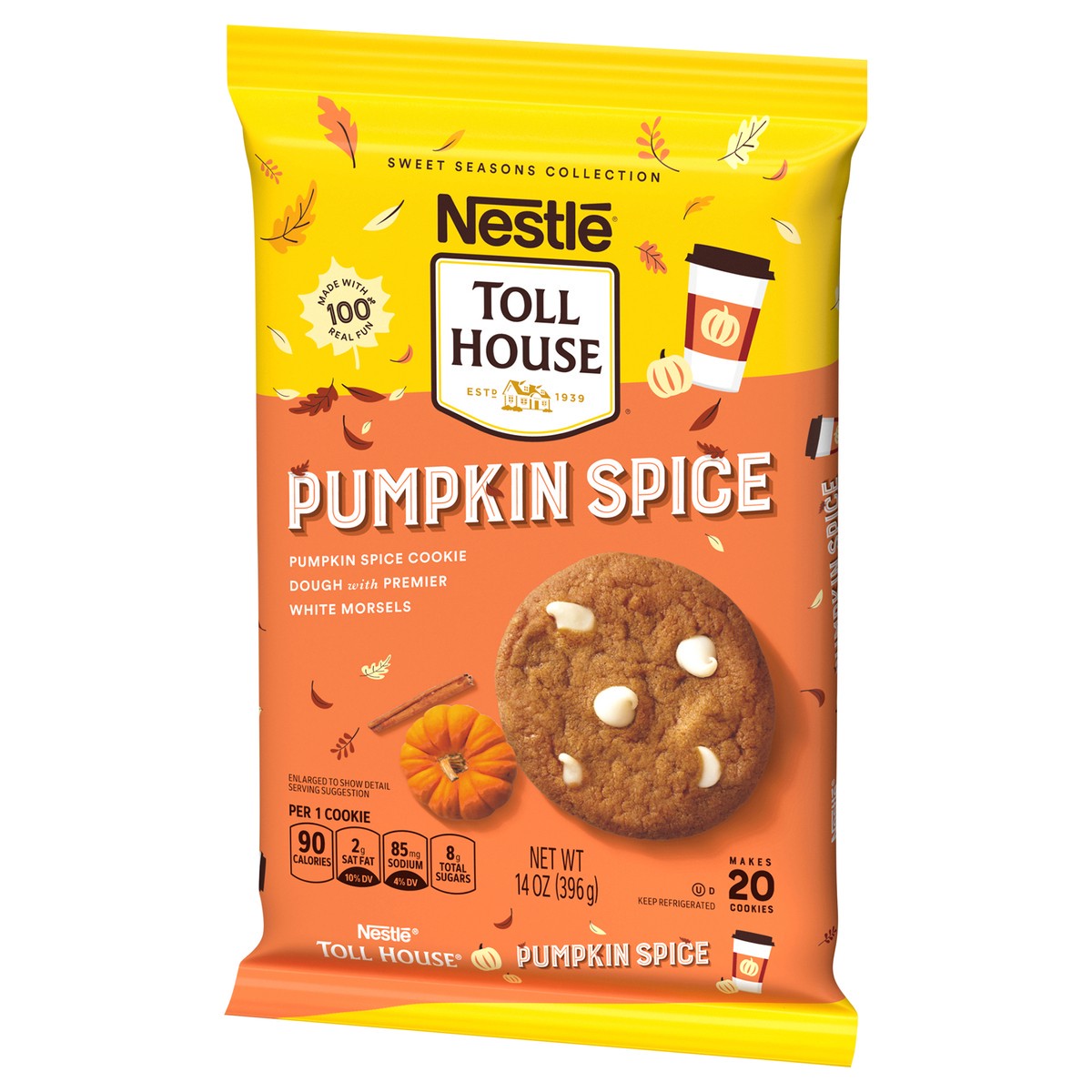 slide 8 of 9, Toll House Pumpkin Spice Refrigerated Cookie Dough, 14 oz