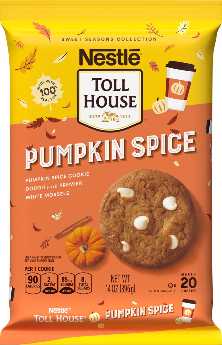 slide 5 of 9, Toll House Pumpkin Spice Refrigerated Cookie Dough, 14 oz