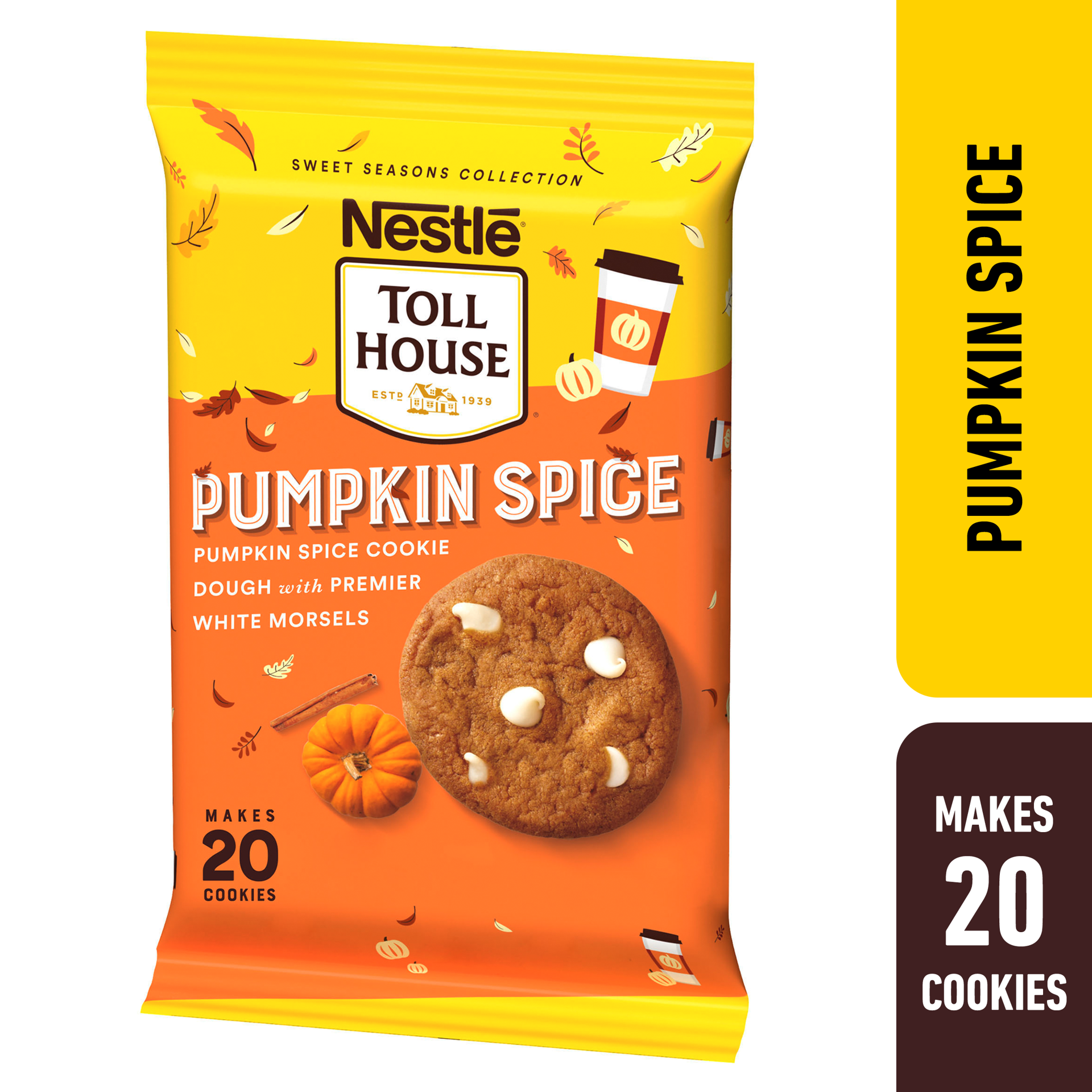 slide 1 of 9, Toll House Pumpkin Spice Refrigerated Cookie Dough, 14 oz