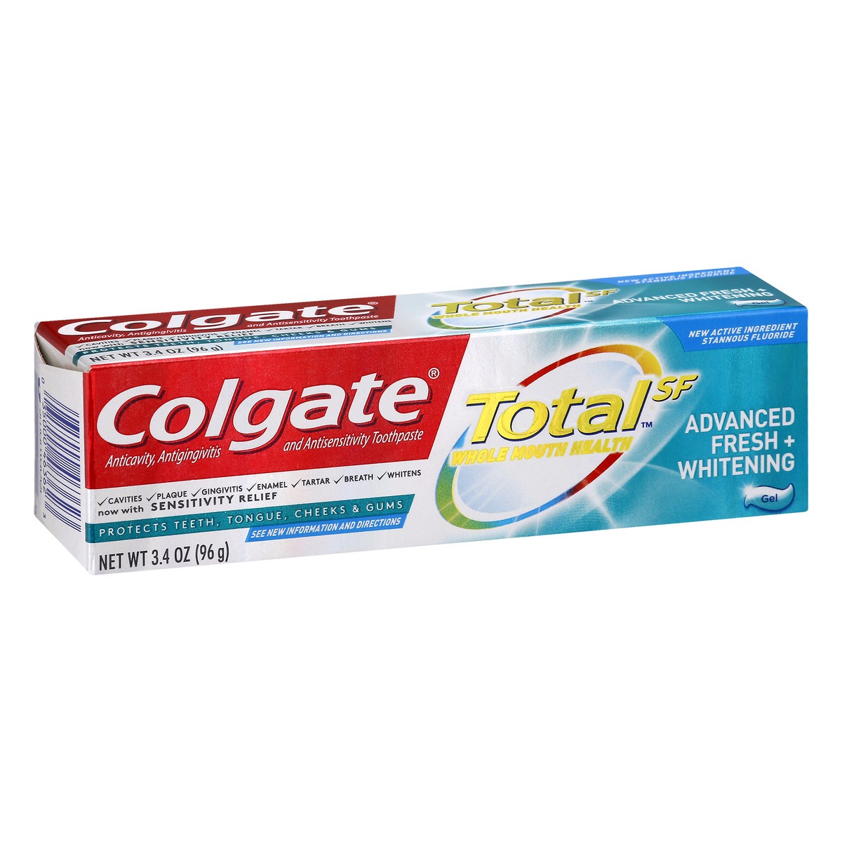 slide 2 of 8, Colgate Total Advanced Fresh + Whitening Toothpaste, 3.4 oz