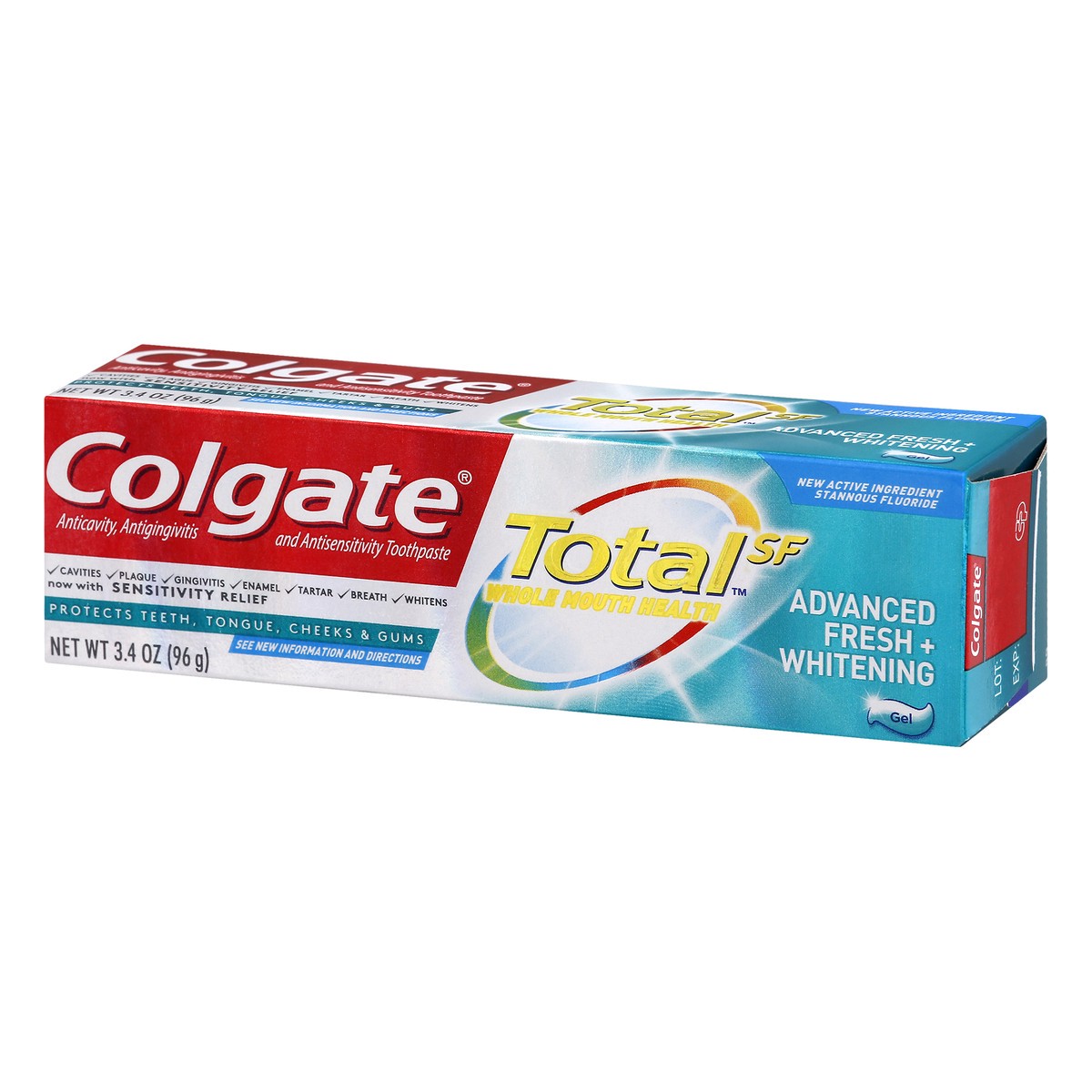 slide 3 of 8, Colgate Total Advanced Fresh + Whitening Toothpaste, 3.4 oz