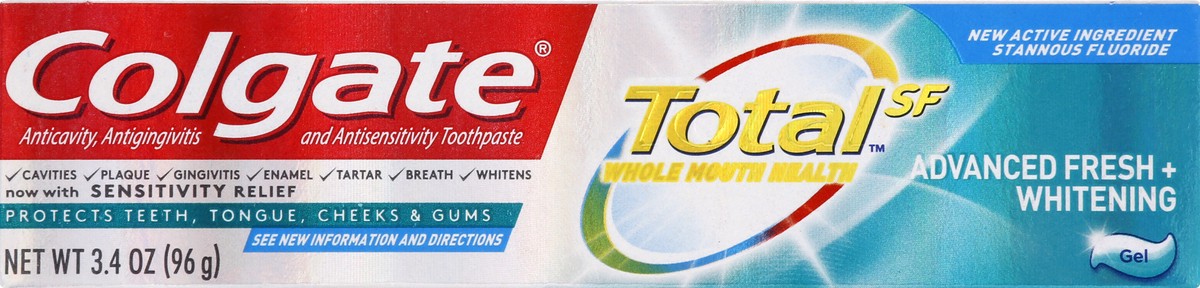 slide 5 of 8, Colgate Total Advanced Fresh + Whitening Toothpaste, 3.4 oz