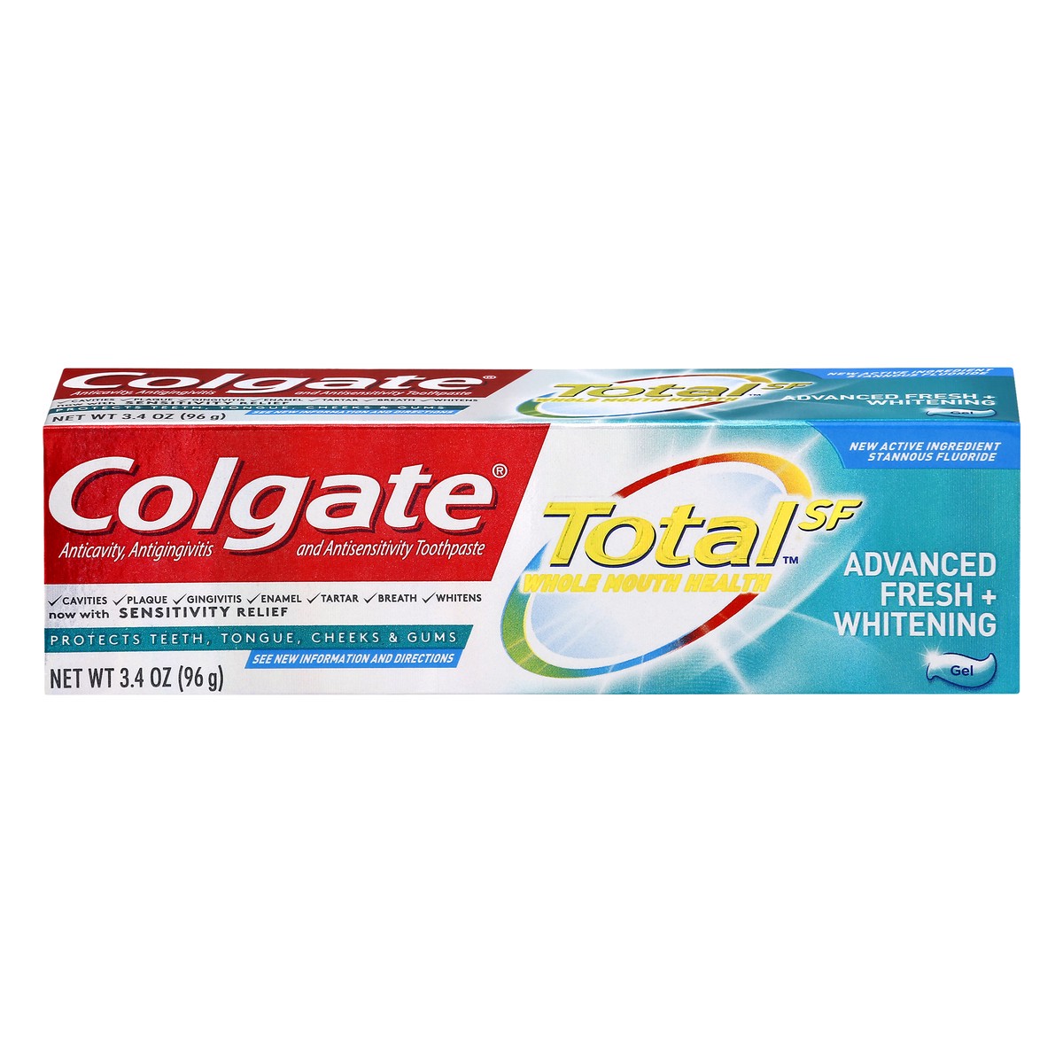 slide 1 of 8, Colgate Total Advanced Fresh + Whitening Toothpaste, 3.4 oz