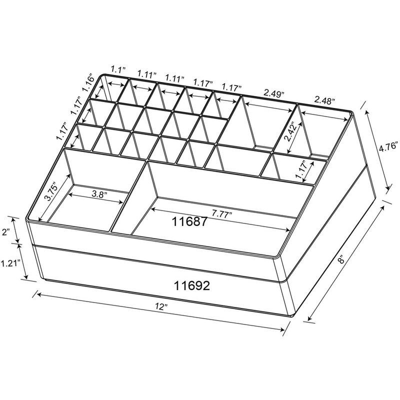 slide 6 of 6, Extra Large Bathroom Plastic Tiered Cosmetic Organizer Clear - Brightroom™: Makeup & Skincare Storage, Countertop Use, 1 ct