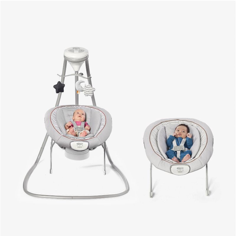 slide 2 of 7, Graco DuetConnect Deluxe Multi-Direction Baby Swing and Bouncer - Britton, 1 ct
