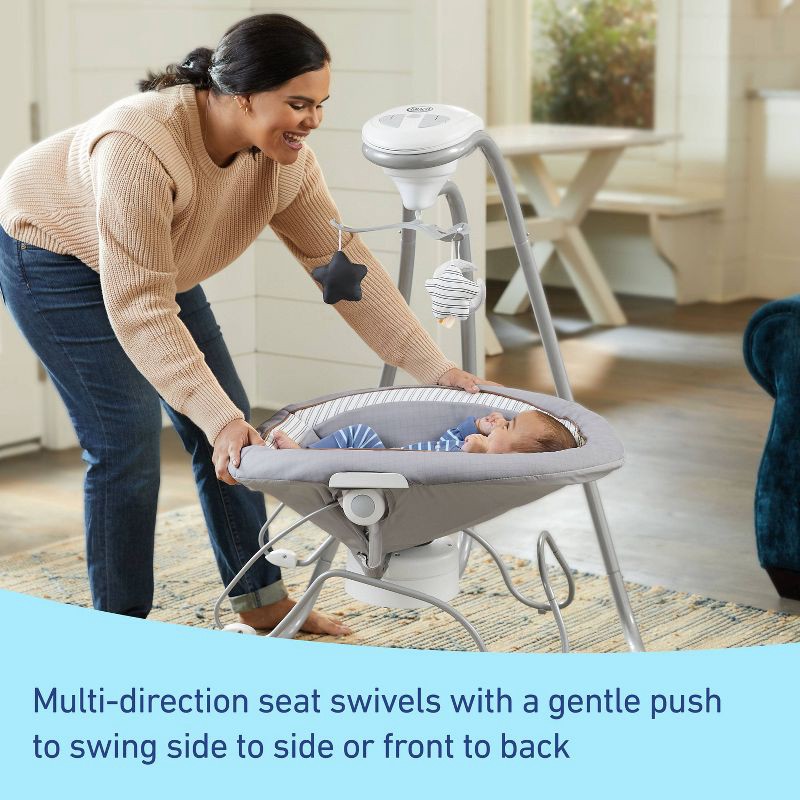 slide 4 of 7, Graco DuetConnect Deluxe Multi-Direction Baby Swing and Bouncer - Britton, 1 ct