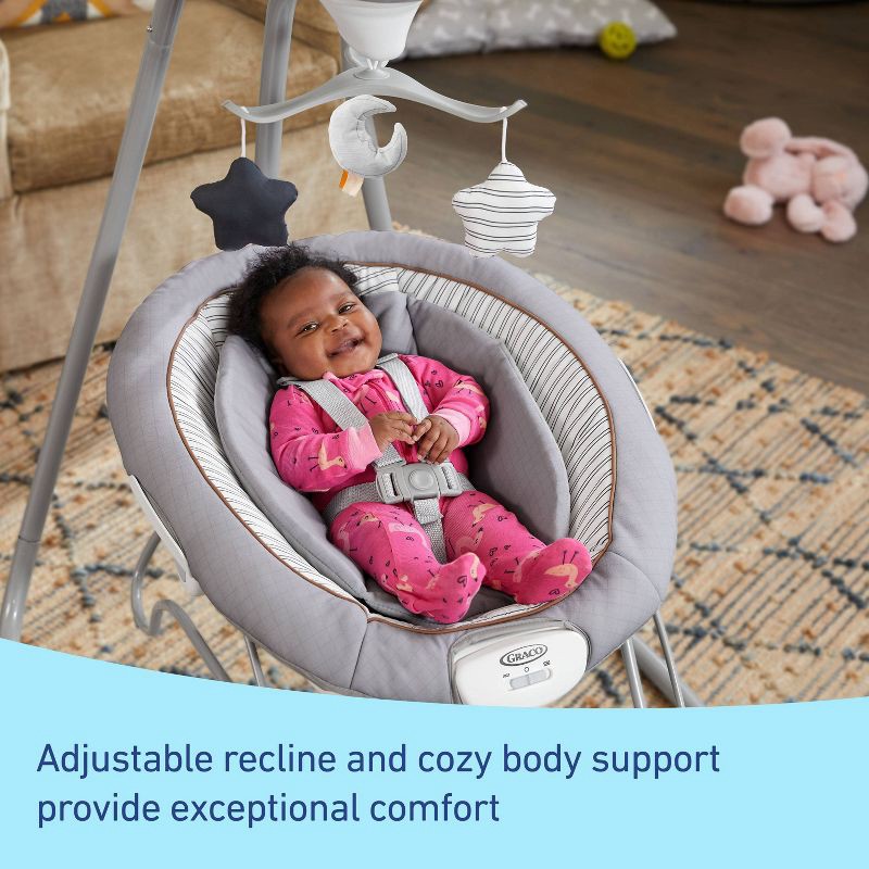 slide 5 of 7, Graco DuetConnect Deluxe Multi-Direction Baby Swing and Bouncer - Britton, 1 ct