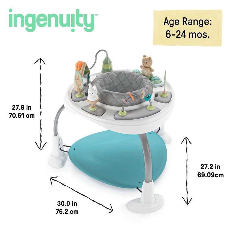 slide 8 of 19, Ingenuity Spring & Sprout 2-in-1 Baby Activity Center - First Forest, 1 ct