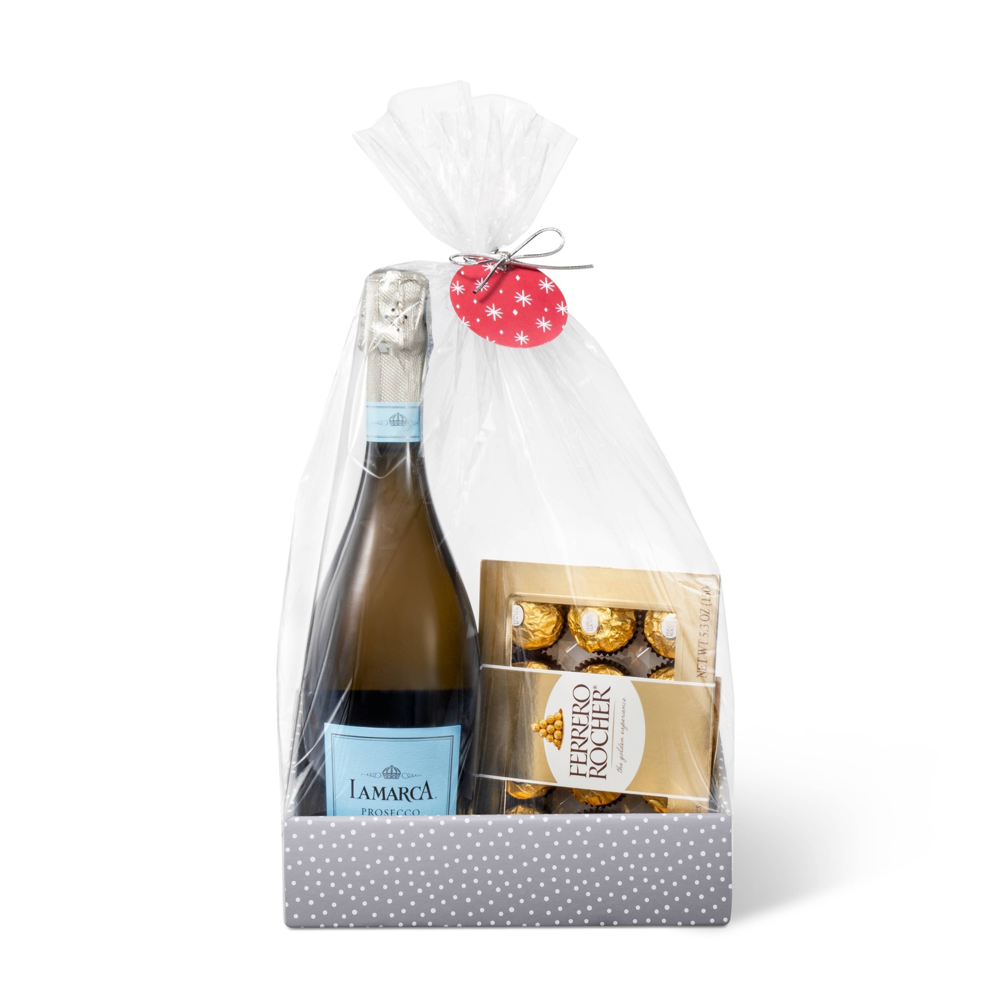 slide 1 of 3, La Marca Ferrero Rocher Hazelnut Chocolate & LaMarca Prosecco Gift Set - 750ml Bottle, 750 ml