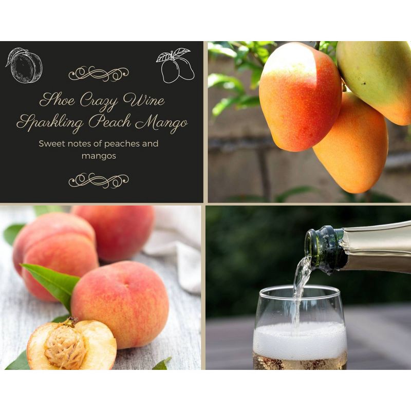 slide 2 of 2, Shoe Crazy Peach Mango Sparkling White Wine - 750ml Bottle, 750 ml