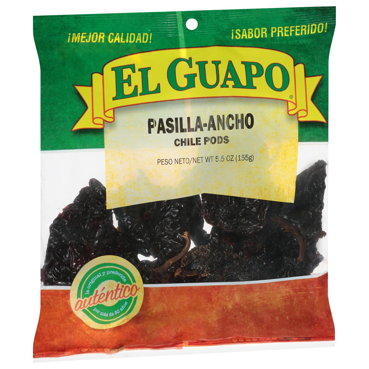 slide 4 of 9, El Guapo Whole Pasilla Ancho Chili Pods (Chile Pasilla Ancho), 5.5 oz, 5.5 oz