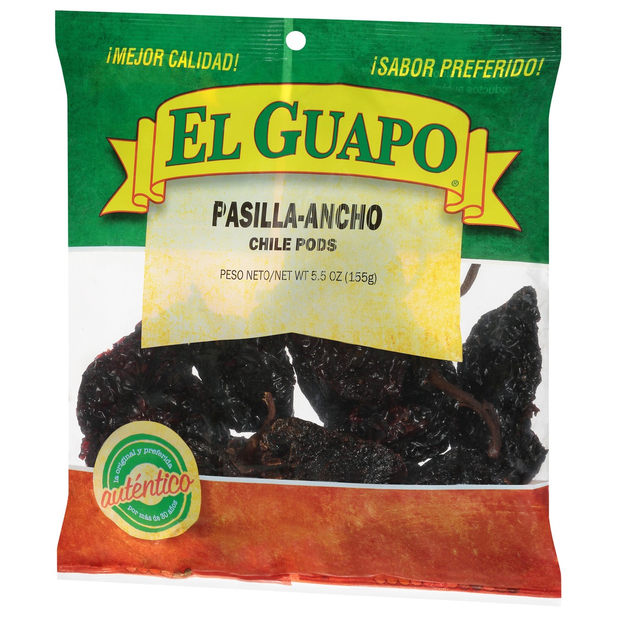 slide 9 of 9, El Guapo Whole Pasilla Ancho Chili Pods (Chile Pasilla Ancho), 5.5 oz, 5.5 oz