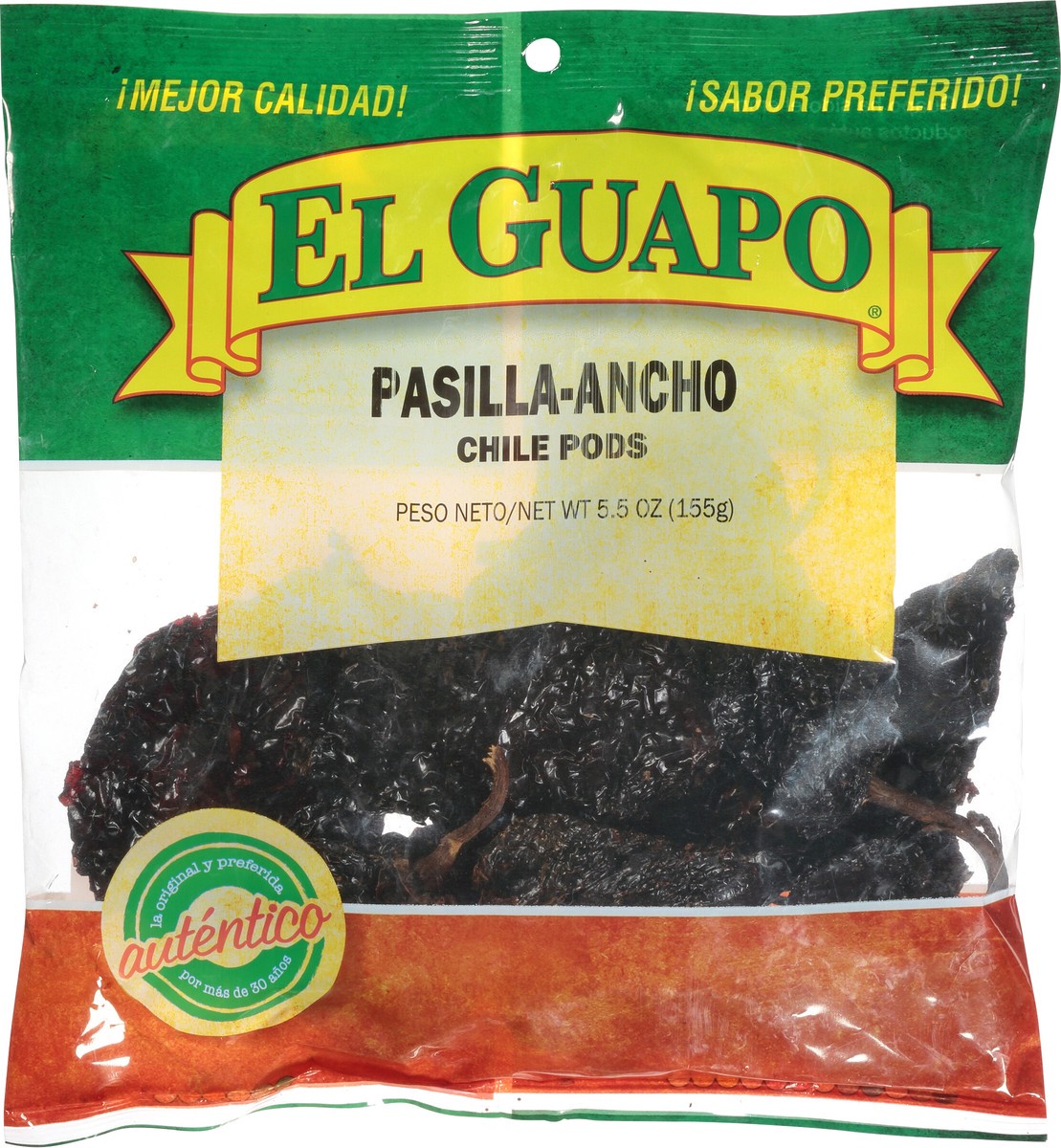 slide 6 of 9, El Guapo Whole Pasilla Ancho Chili Pods (Chile Pasilla Ancho), 5.5 oz, 5.5 oz