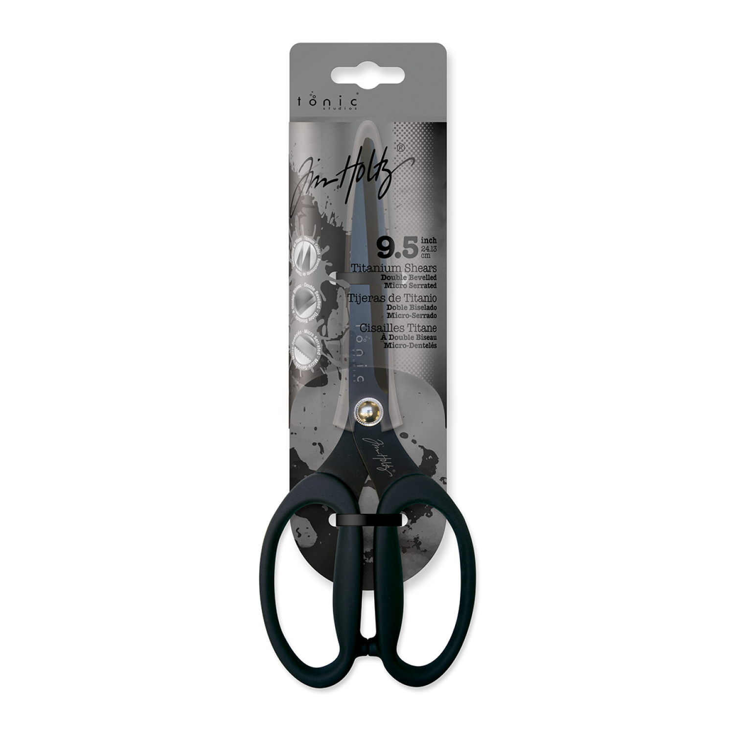 slide 1 of 1, Kushgrip Tim Holtz Titanium Shears - 9.5", 9.5 in