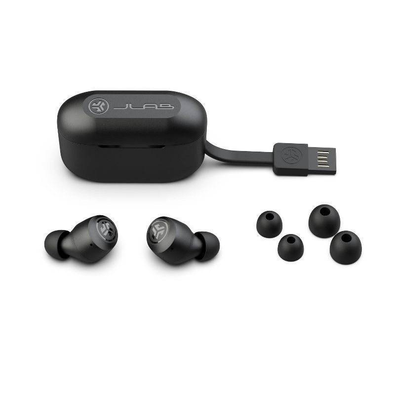 slide 3 of 8, JLab GO Air Pop True Wireless Bluetooth Earbuds - Black, 1 ct