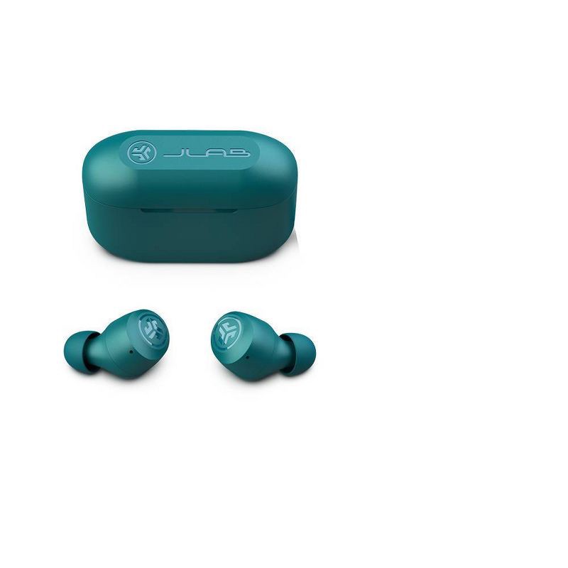 slide 3 of 7, JLab GO Air Pop True Wireless Bluetooth Earbuds - Teal: 32-Hour Battery, Built-In Mic, 1 ct