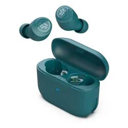JLab GO Air Pop True Wireless Bluetooth Earbuds - Teal: 32-Hour Battery, Built-In Mic