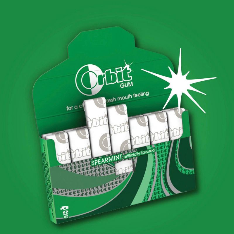 slide 3 of 6, Orbit Spearmint Sugar Free Chewing Gum Bulk Pack- 14ct, 14 ct