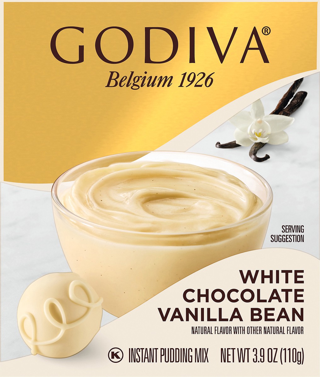 slide 9 of 11, Godiva White Chocolate Vanilla Bean Instant Pudding Mix, 3.9 oz Box, 3.9 oz