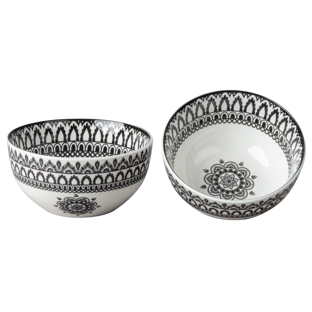 slide 1 of 1, BIA Cordon Bleu Arabesque Black Bowls, 5.5in, 4 ct