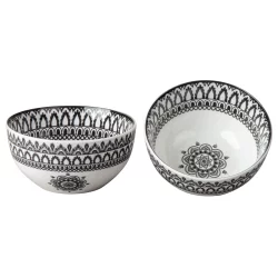 BIA Cordon Bleu Arabesque Black Bowls, 5.5in