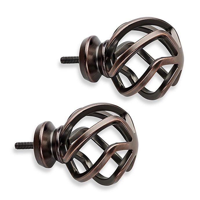 slide 1 of 1, Cambria Premium Orb Birdcage Finials - Oil Rubbed Bronze, 2 ct