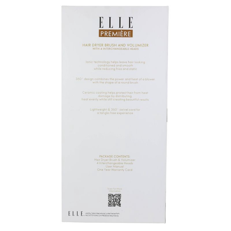 slide 8 of 11, ELLE Premiere 4-in-1 Blower Brush, 1 ct