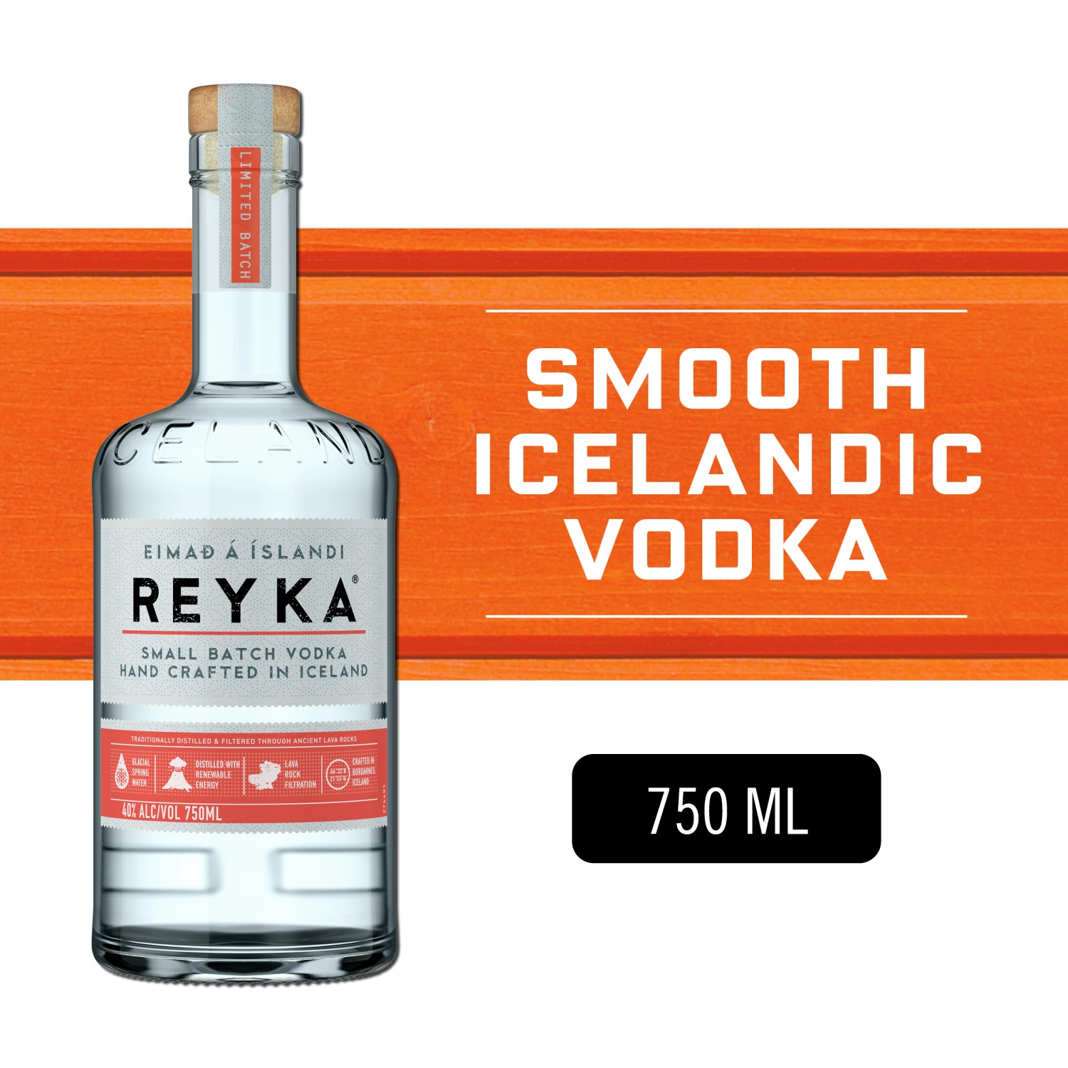 slide 1 of 3, Reyka Vodka, 750 ml