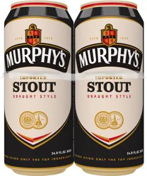 Murphy's Stout Beer 4 - 14.9 fl oz Cans