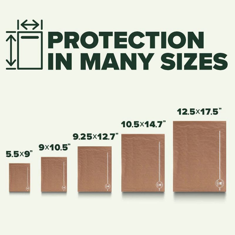 slide 7 of 14, Scotch 9"x10.5" Curbside Recyclable Mailer Size 2: Padded Shipping Envelope, Self-Adhesive, Tan, 1 ct