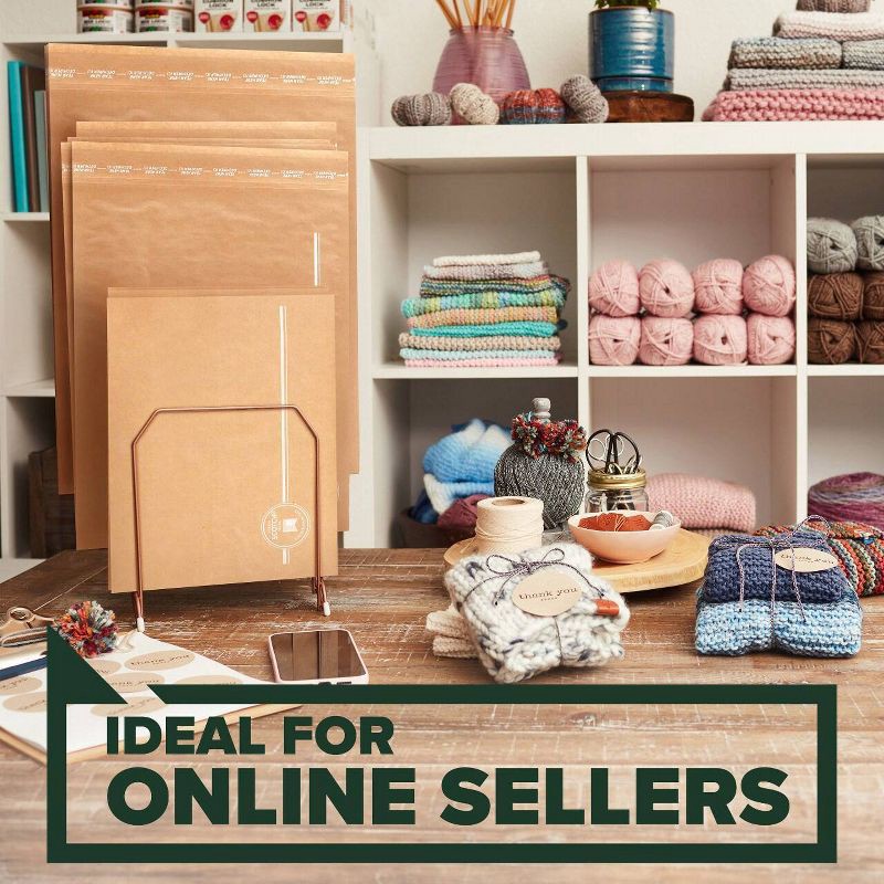 slide 8 of 14, Scotch 9"x10.5" Curbside Recyclable Mailer Size 2: Padded Shipping Envelope, Self-Adhesive, Tan, 1 ct