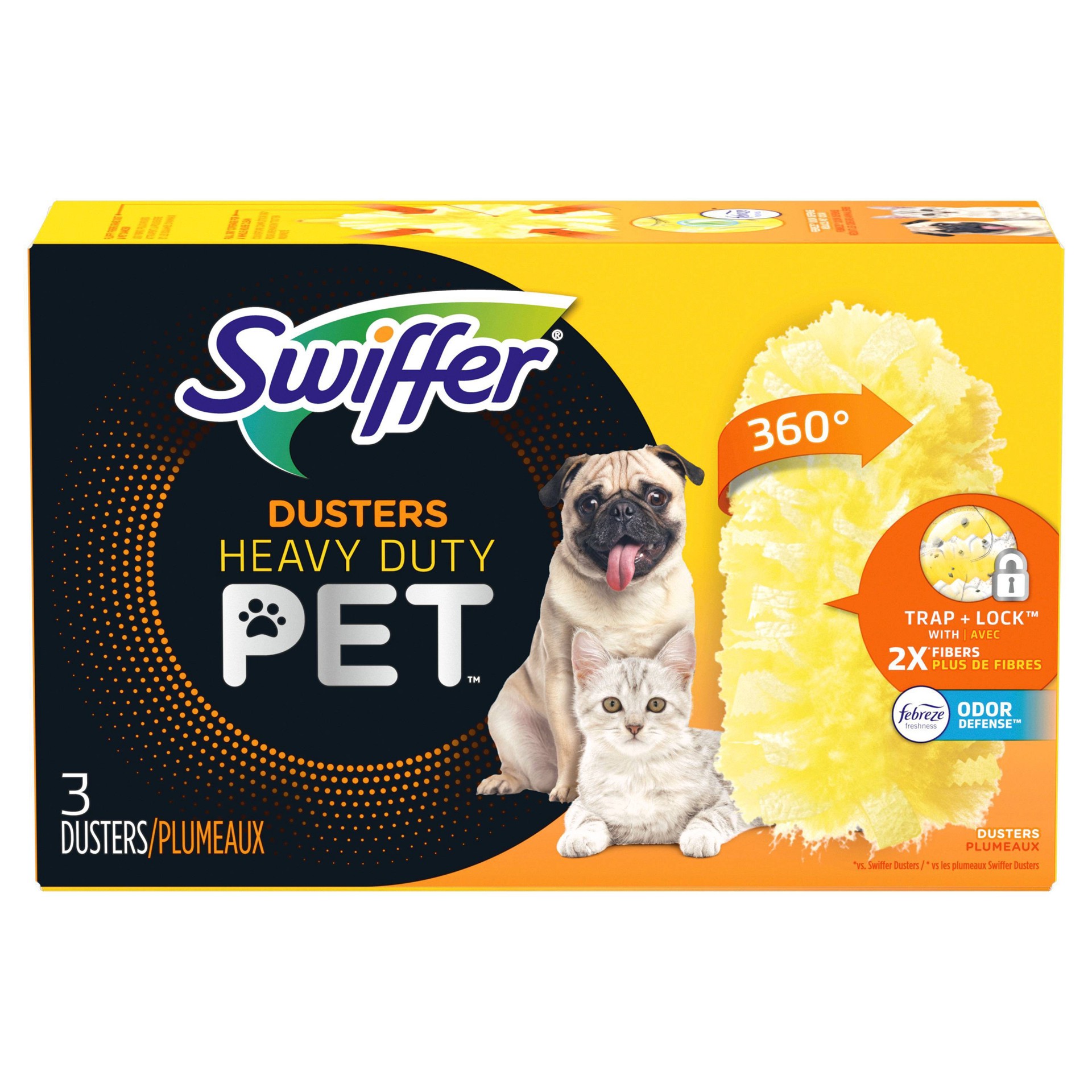 slide 2 of 10, Swiffer Duster Multi-Surface Pet Heavy Duty Refills with Febreze Odor Defense - 3ct, 3 ct