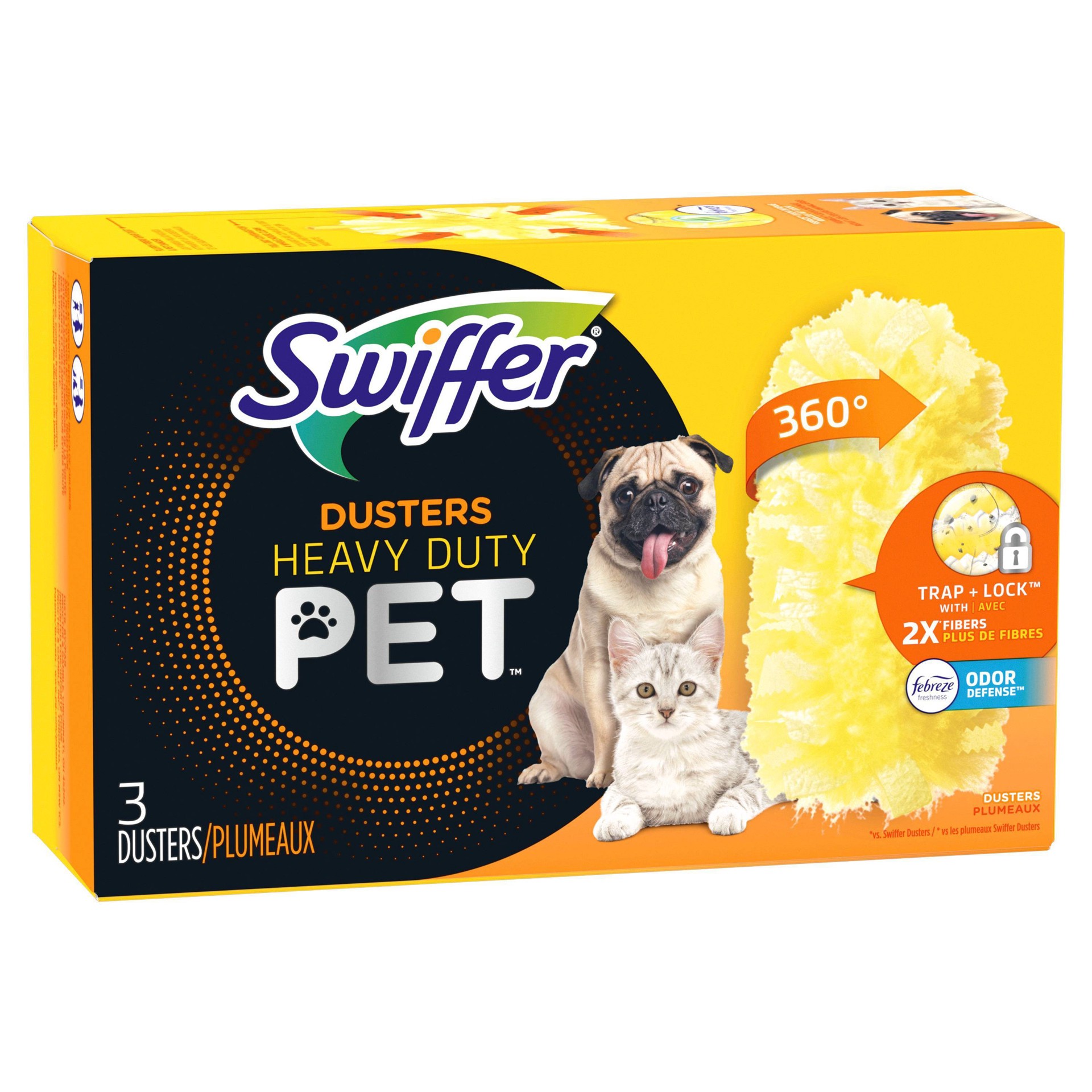 slide 3 of 10, Swiffer Duster Multi-Surface Pet Heavy Duty Refills with Febreze Odor Defense - 3ct, 3 ct