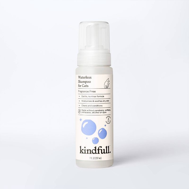 slide 1 of 5, Fragrance Free Waterless Cat Shampoo - 7oz - Kindfull™, 7 oz