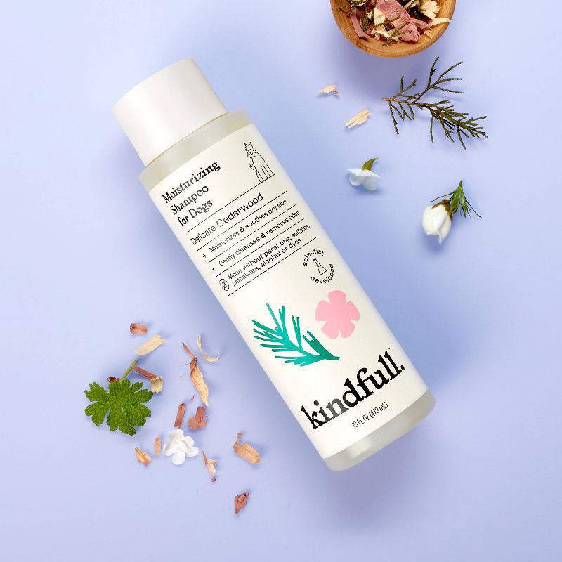 slide 2 of 6, Moisturizing Dog Shampoo Delicate Cedarwood - 16 fl oz - Kindfull™, 16 fl oz